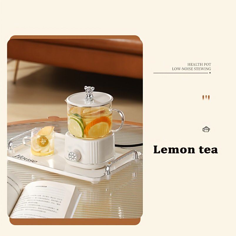600ML Multifunction Glass Health Pot Electric Boiling Kettle