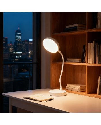 Modern White LED Reading Lamp For Study And Bedside Use