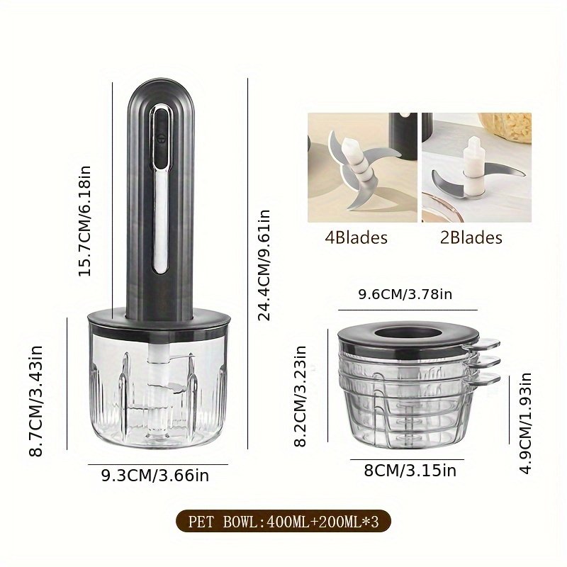 Rechargeable Mini Food Chopper And Multi Purpose Kitchen Food Processor