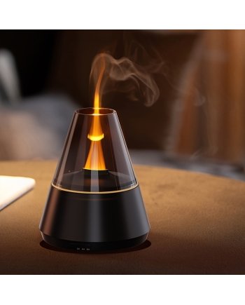 Simulated Flame Aroma Essential Oil Diffuser With Ambient Light