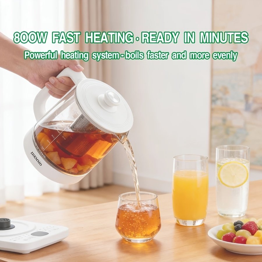1.8L Borosilicate Glass Electric Tea Kettle For Fast Boiling