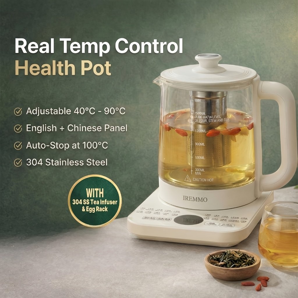 1.8L Borosilicate Glass Electric Tea Kettle For Fast Boiling