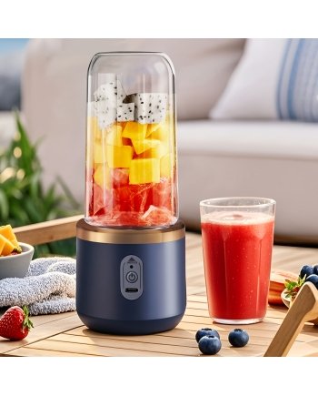Portable Mini Blender Cup With 6 Blade Instant Smoothie Maker