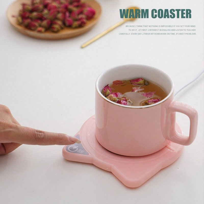 Smart USB Cup Warmer With 55°C Heating And Auto Timer Shutoff