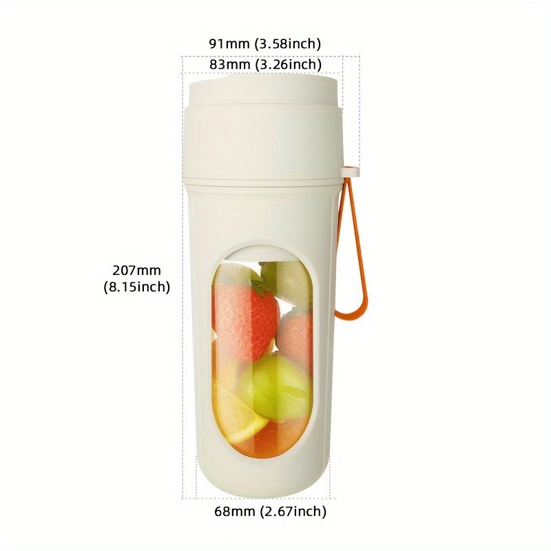 450ML Portable USB Rechargeable Juicer Blender With 12 Blade System