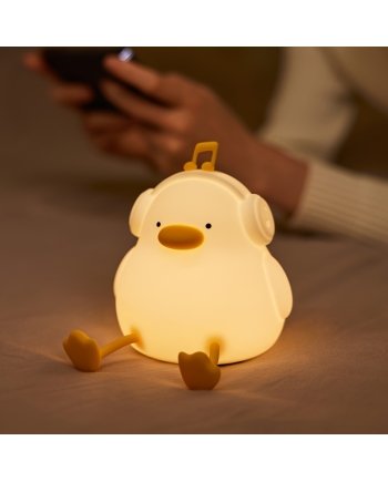 Happy Duck Silicone USB Rechargeable Smart Patting Night Light