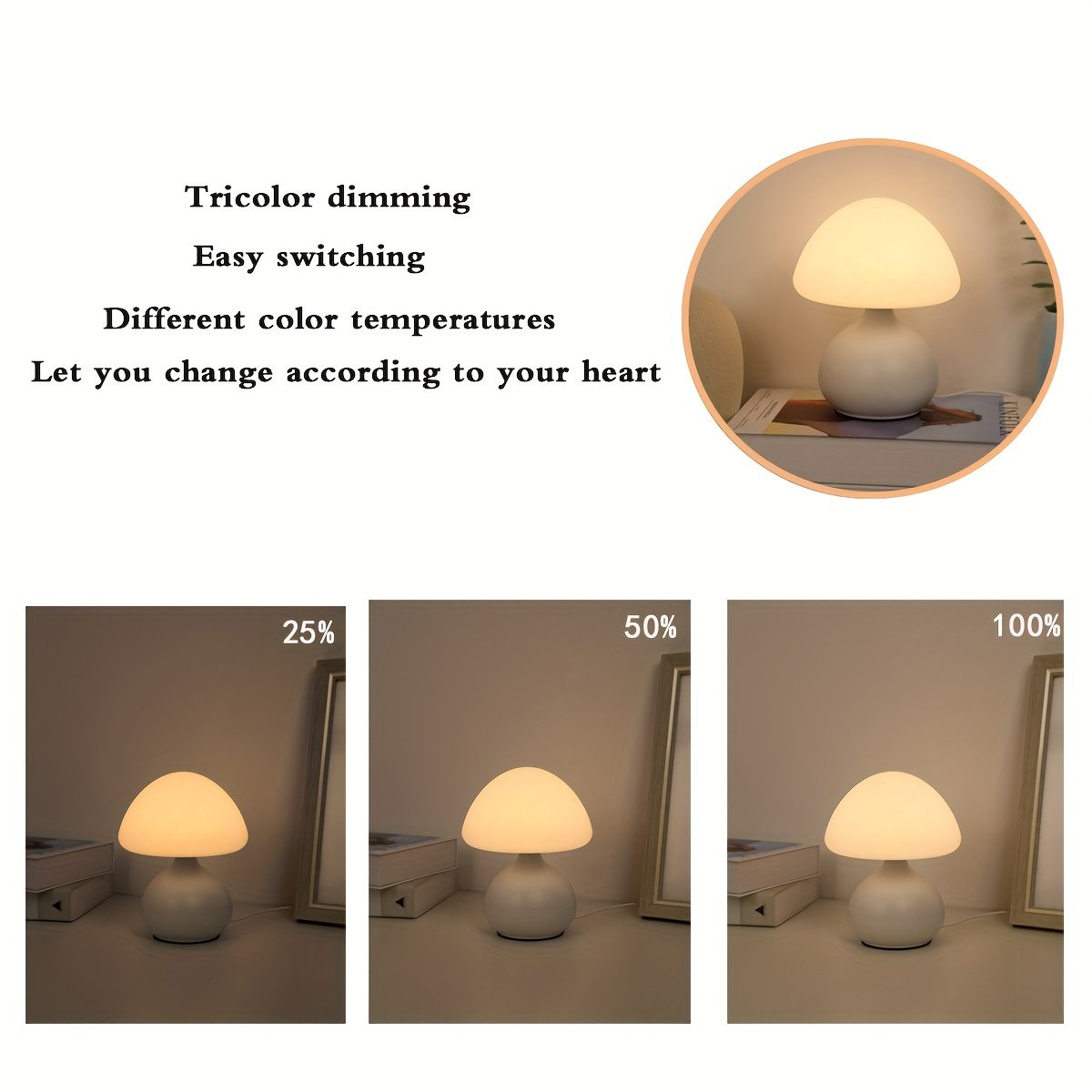 Modern Creative Mushroom LED Table Lamp For Bedroom And Desk
