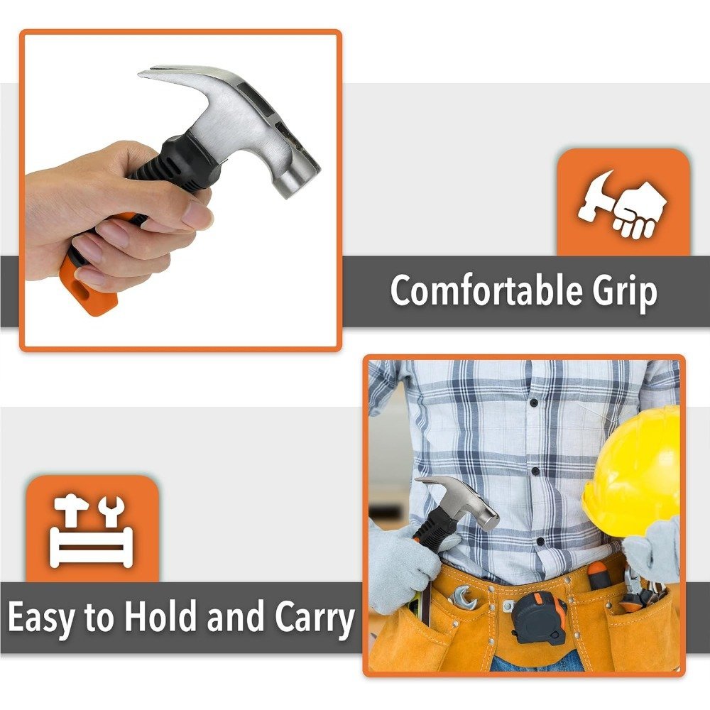 Mini Claw Hammer Soft Rubber Handle Home Repair Hand Tool