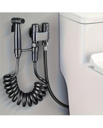 6pcs Toilet Spray Gun Set Stainless Steel Bidet Shower Kit