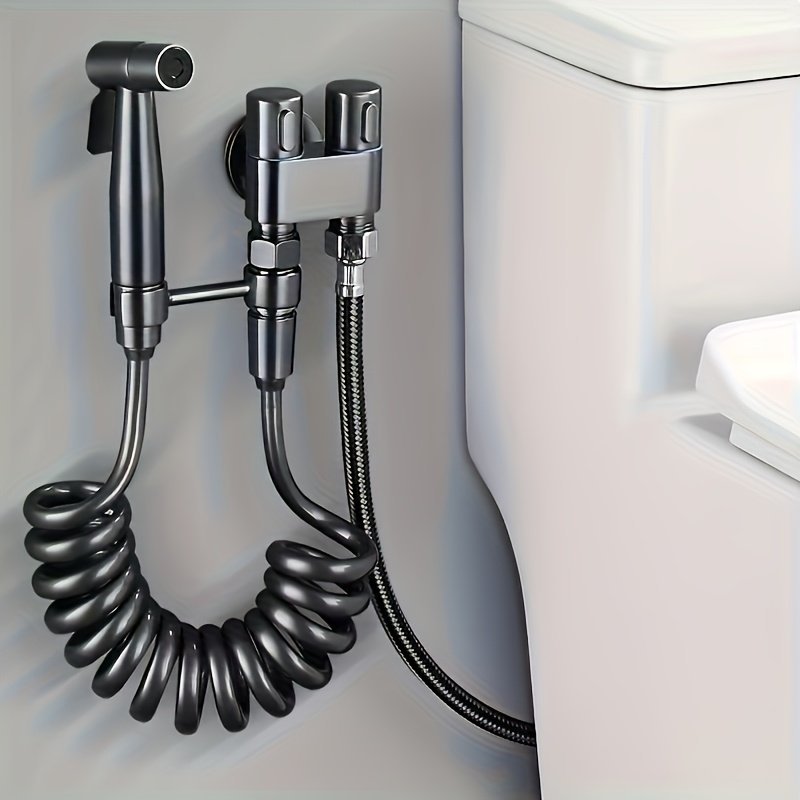 6pcs Toilet Spray Gun Set Stainless Steel Bidet Shower Kit