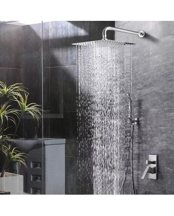 8pcs Stainless Steel Mirror Finish Shower Set Bathroom Accessories