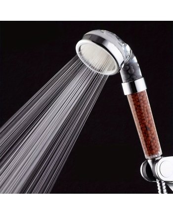 3pcs Handheld Shower Filter Set with Stainless Steel Hose & Holder