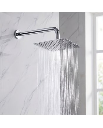 Luxury 8 Inch Square Stainless Steel Rain Shower Head