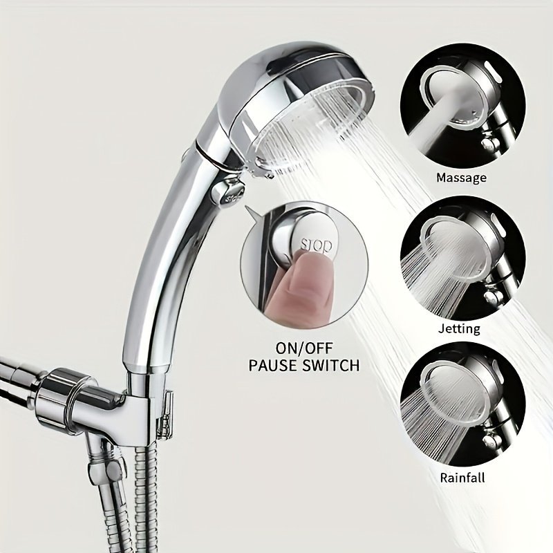 German Style High Pressure Shower Head Set with 2M Reinforced Hose