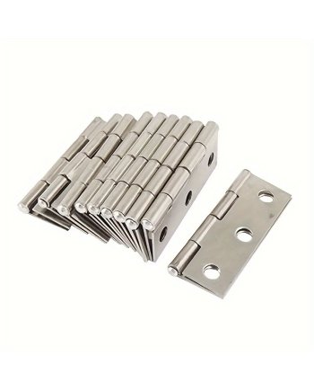 10pcs Heavy Duty Flat Metal Hinges Door Cabinet Furniture Hinges