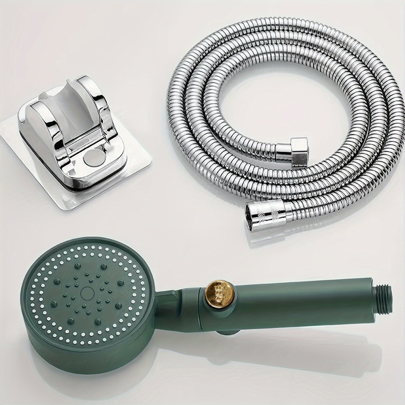 5-Level Adjustable Shower Head with Water Stop OFF Button
