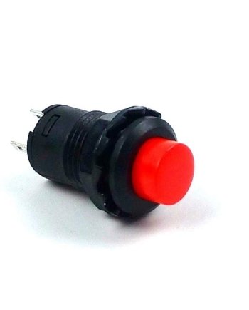 Round Panel Mount Latch Push Button (Red)